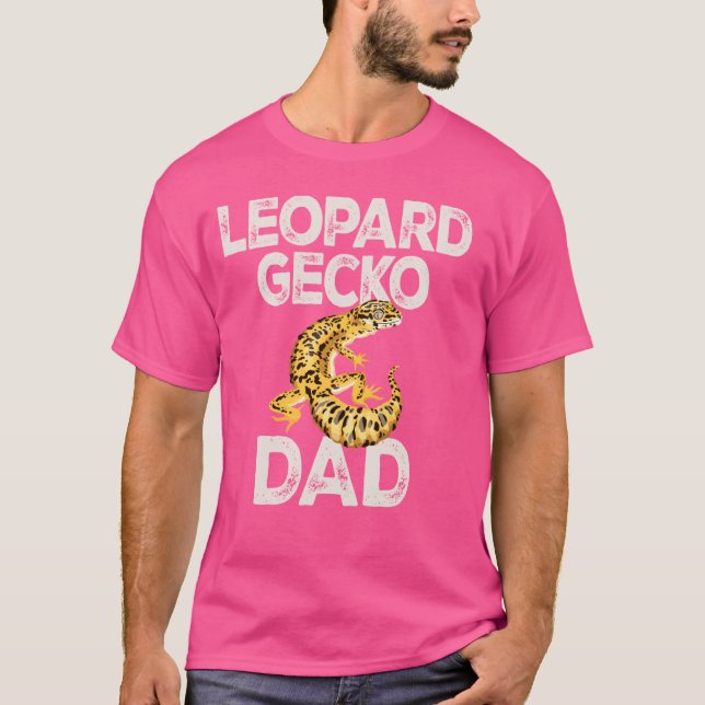 Leopard Gecko Dad Lizard & Reptiles Common leopard T-Shirt (Front)