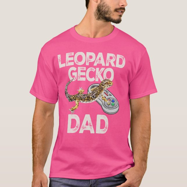 Leopard Gecko Dad Video Game Lizard & Reptiles Gam T-Shirt (Front)