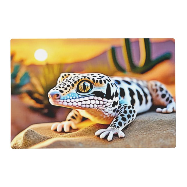 Leopard Gecko Desert Design Placemat (Front)