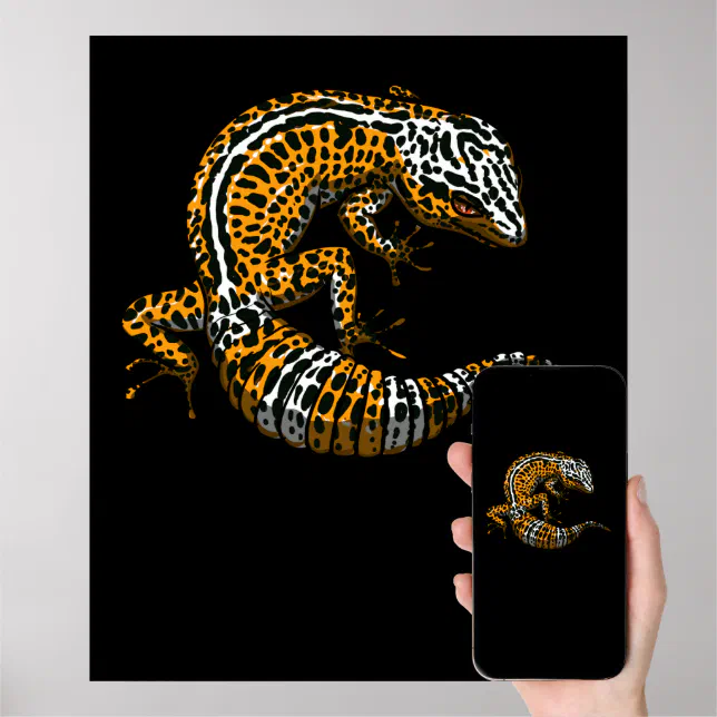 Leopard Gecko Lizard Reptile Poster | Zazzle