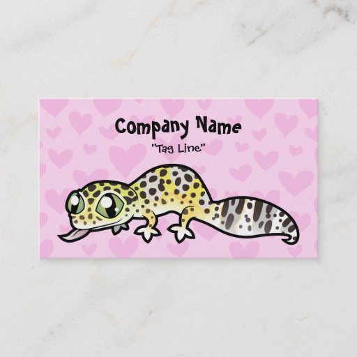 Customizable Leopard Gecko Love Business Card Templates