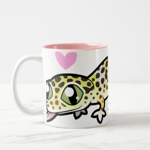 Leopard Gecko Love Two-Tone Coffee Mug