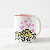 Leopard Gecko Love Two-Tone Coffee Mug (Front Right)