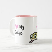 Leopard Gecko Love Two-Tone Coffee Mug (Front Left)