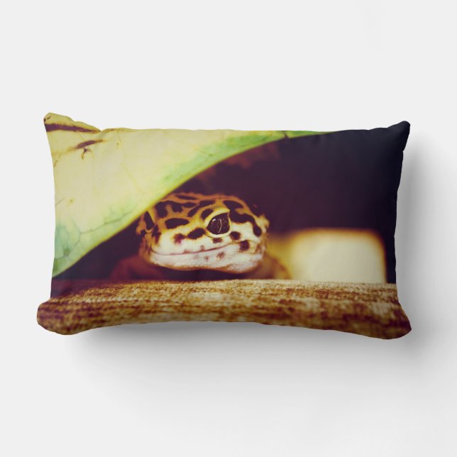 Leopard Gecko Lumbar Pillow (Front)