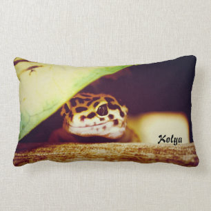 Leopard Gecko Lumbar Pillow