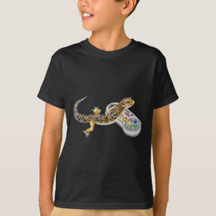 Leopard Gecko Playing Video Game Lizard And Reptil T-Shirt