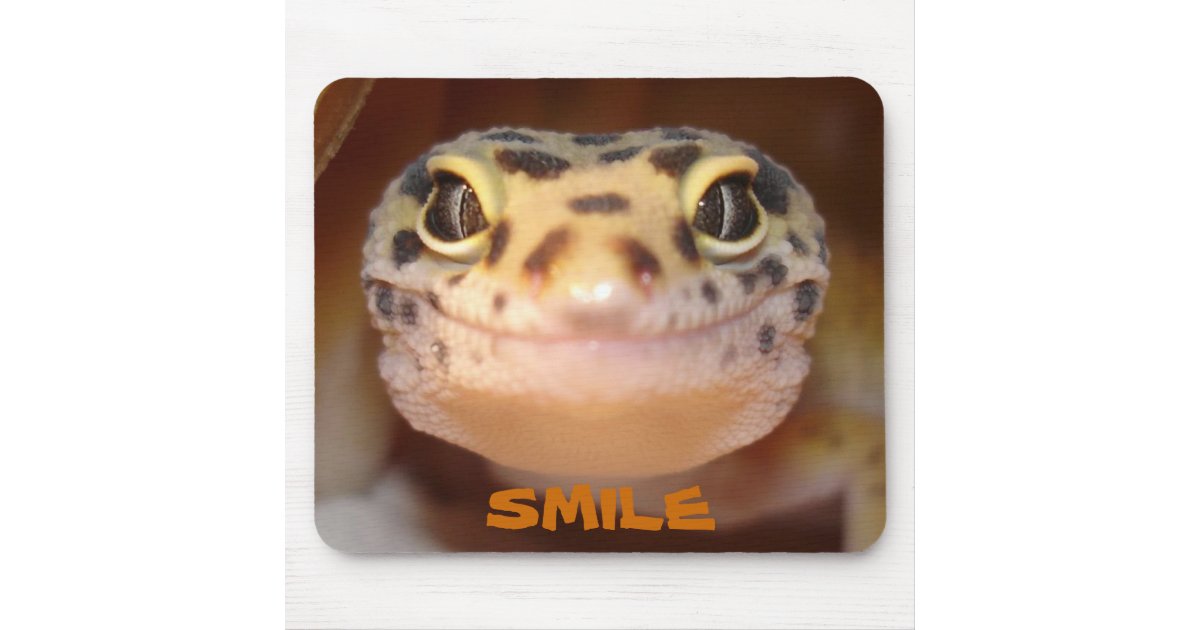 Leopard Gecko Smile Mouse Pad | Zazzle