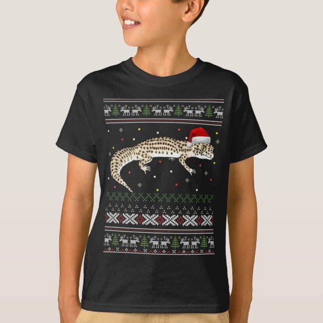 Leopard Gecko Ugly Christmas Sweater (Front)