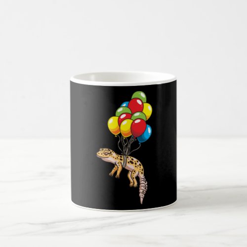 Leopard Gecko With Balloons Gift Coffee Mug