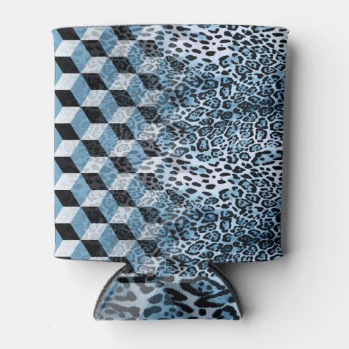 Leopard Geometric Animal Skin Design Can Cooler