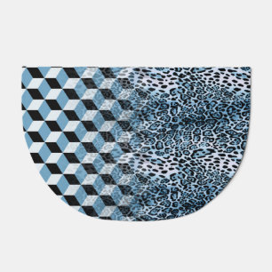 Leopard Geometric, Animal Skin Design. Doormat
