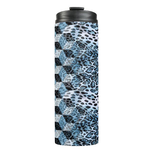 Leopard Geometric, Animal Skin Design. Thermal Tumbler (Front)