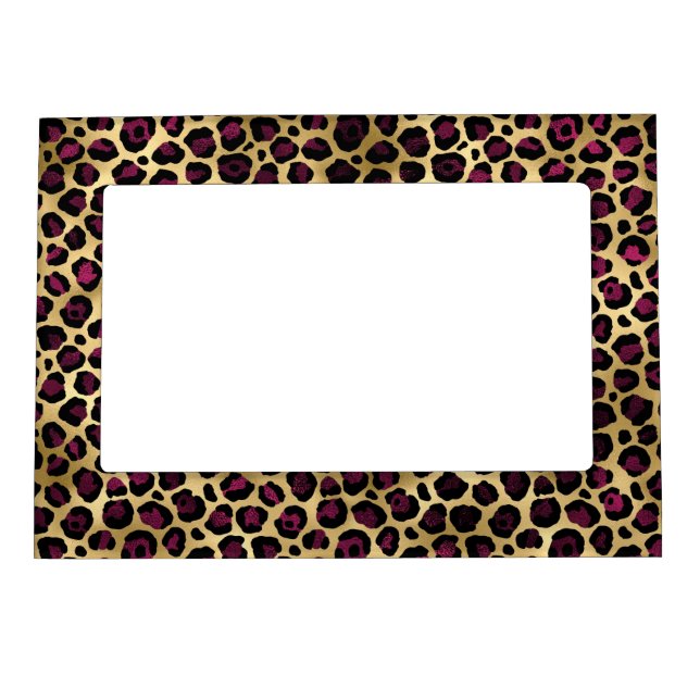 Leopard Gift, Wild Cat Safari, Men Women Kids Magnetic Frame (Front)