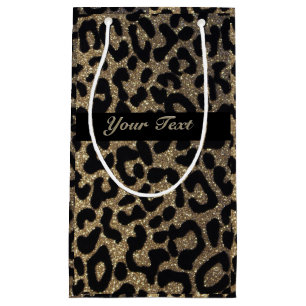 Leopard Glitter Print Gift Bag