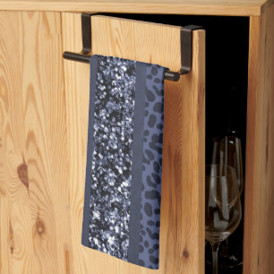 Leopard Glitter Stripes Glam 5 Kitchen Towel