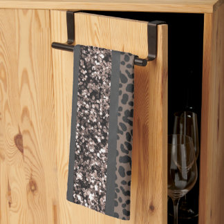 Leopard Glitter Stripes Glam 6 Kitchen Towel