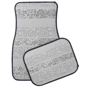 Leopard Glitter Stripes Glam 7 Car Floor Mat