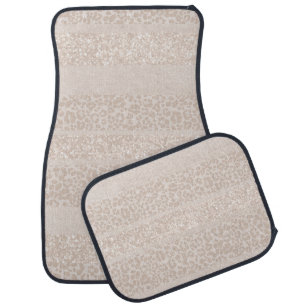 Leopard Glitter Stripes Glam 8 Car Floor Mat