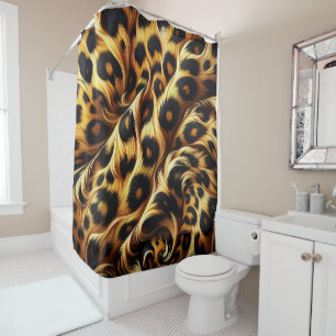 Leopard Glow: Embrace Exotic Comfort Shower Curtain