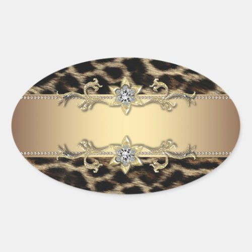 Leopard Gold Jewel Elegant Envelope Seal