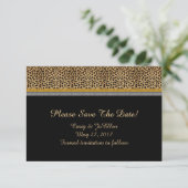Leopard Gold Silver Save The Date (Standing Front)