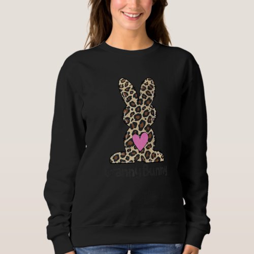 Leopard Granny Easter Bunny Granny Life Happy East Sweatshirt