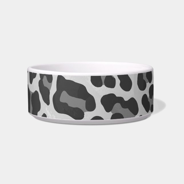 Leopard Gray and Light Gray Print Bowl (Right)