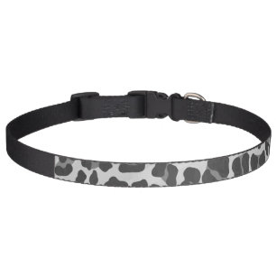 Leopard Gray and Light Gray Print Pet Collar