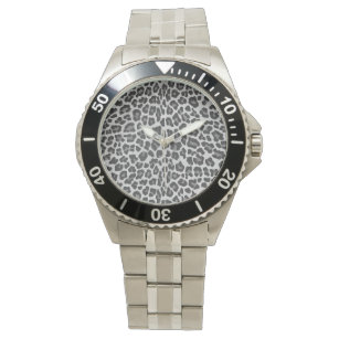 Leopard Gray and Light Gray Print Watch