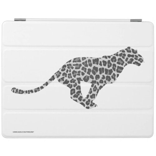 Leopard Gray and Light Gray Silhouette iPad Smart Cover