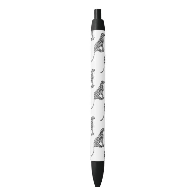 Leopard Gray and Light Gray Silhouette Pen (Front Vertical)