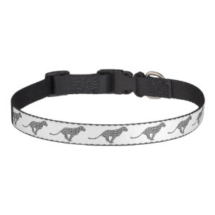 Leopard Gray and Light Gray Silhouette Pet Collar
