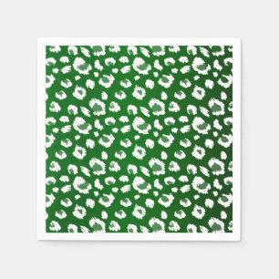 Leopard Green Animal Print Pattern Party Napkins