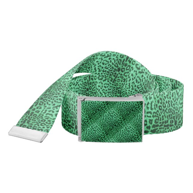 leopard green print belt (Snake)