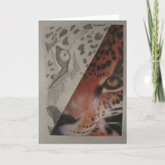 Leopard Greeting Card-Blank Inside Card