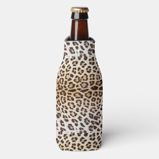 Leopard hair bottle cooler (Bottle Front)