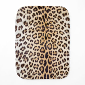 Leopard hair burp cloth