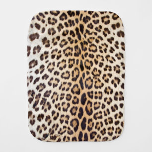 Leopard hair burp cloth