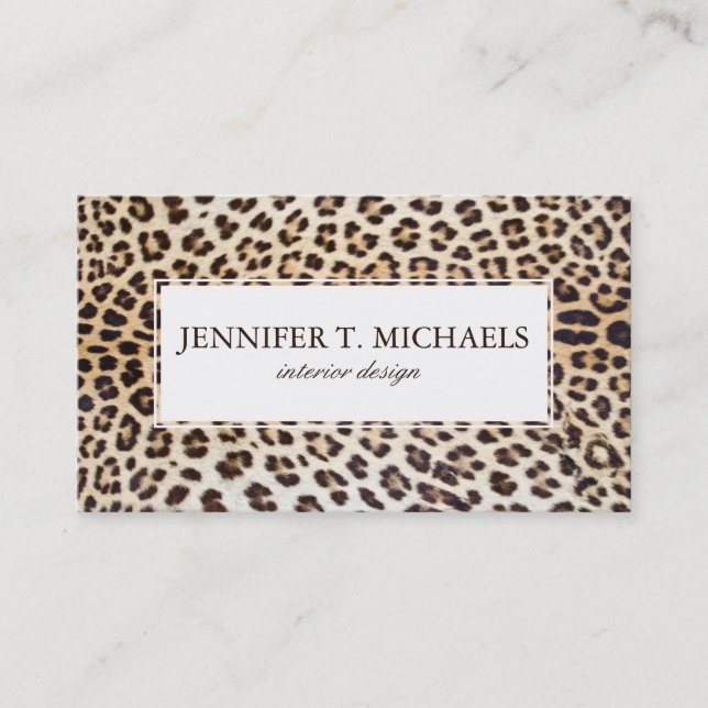 Leopard hair business card (Front)