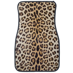 Leopard hair car floor mat