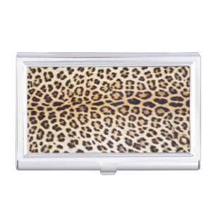 Leopard hair case for business cards