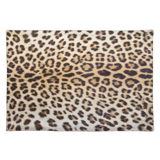Leopard hair cloth placemat