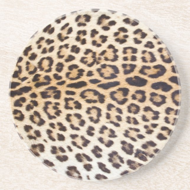 Leopard hair drink coaster (Front)
