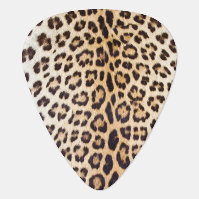 Leopard hair guitar pick (Front)