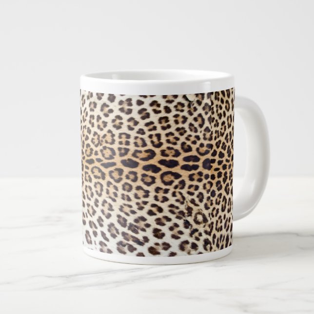 Leopard hair large coffee mug (Front Right)