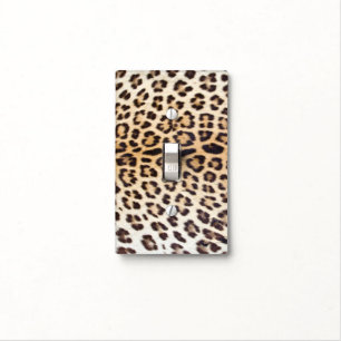 Leopard hair light switch cover
