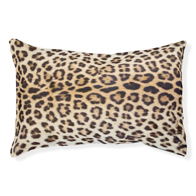 Leopard hair pet bed (Front)