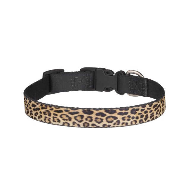 Leopard hair pet collar (Front)