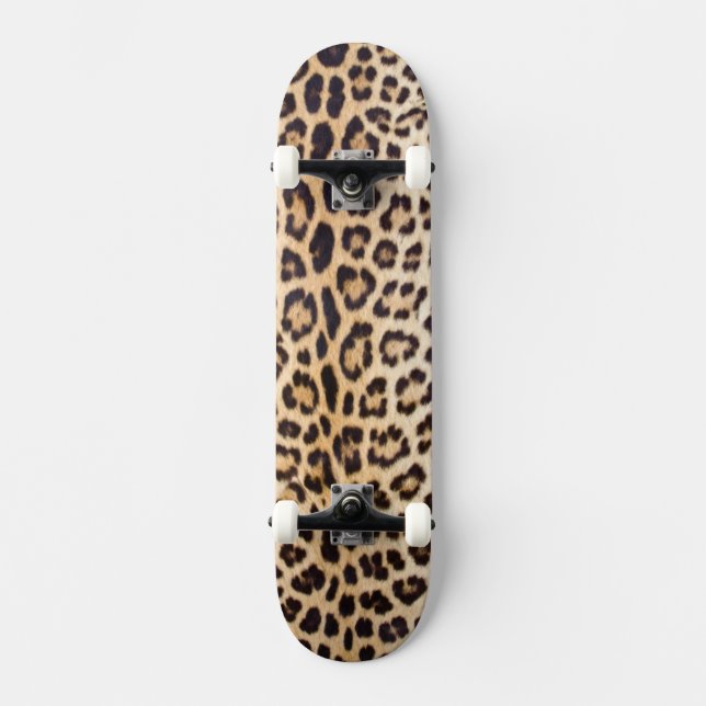 Leopard hair skateboard deck (Front)